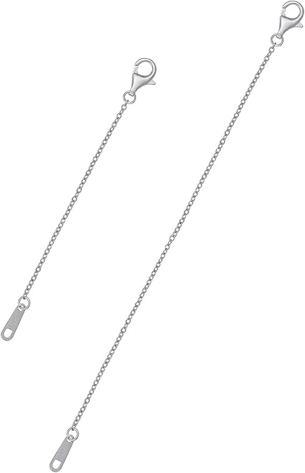 S.Leaf 925 Sterling Silver Necklace Extender Chain Set for Women 2