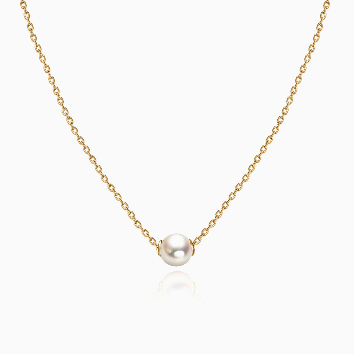 Single Round Pearl Necklace -- Simple Everyday Necklaces – S.Leaf